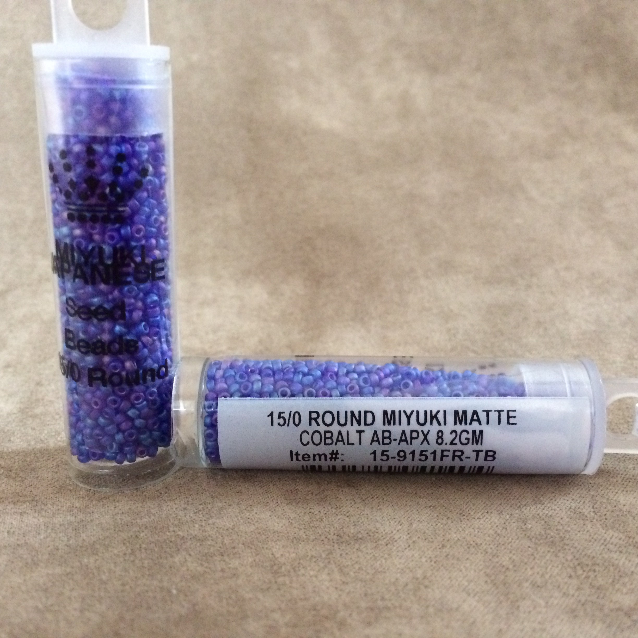 6-151FR, Miyuki 20g Matte Transparent Cobalt AB 6-151FR, Miyuki 20g Matte Transparent Cobalt AB