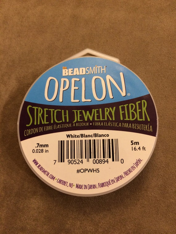 Opelon White Stretch Jewelry Fiber 5 Meter Spool Etsy