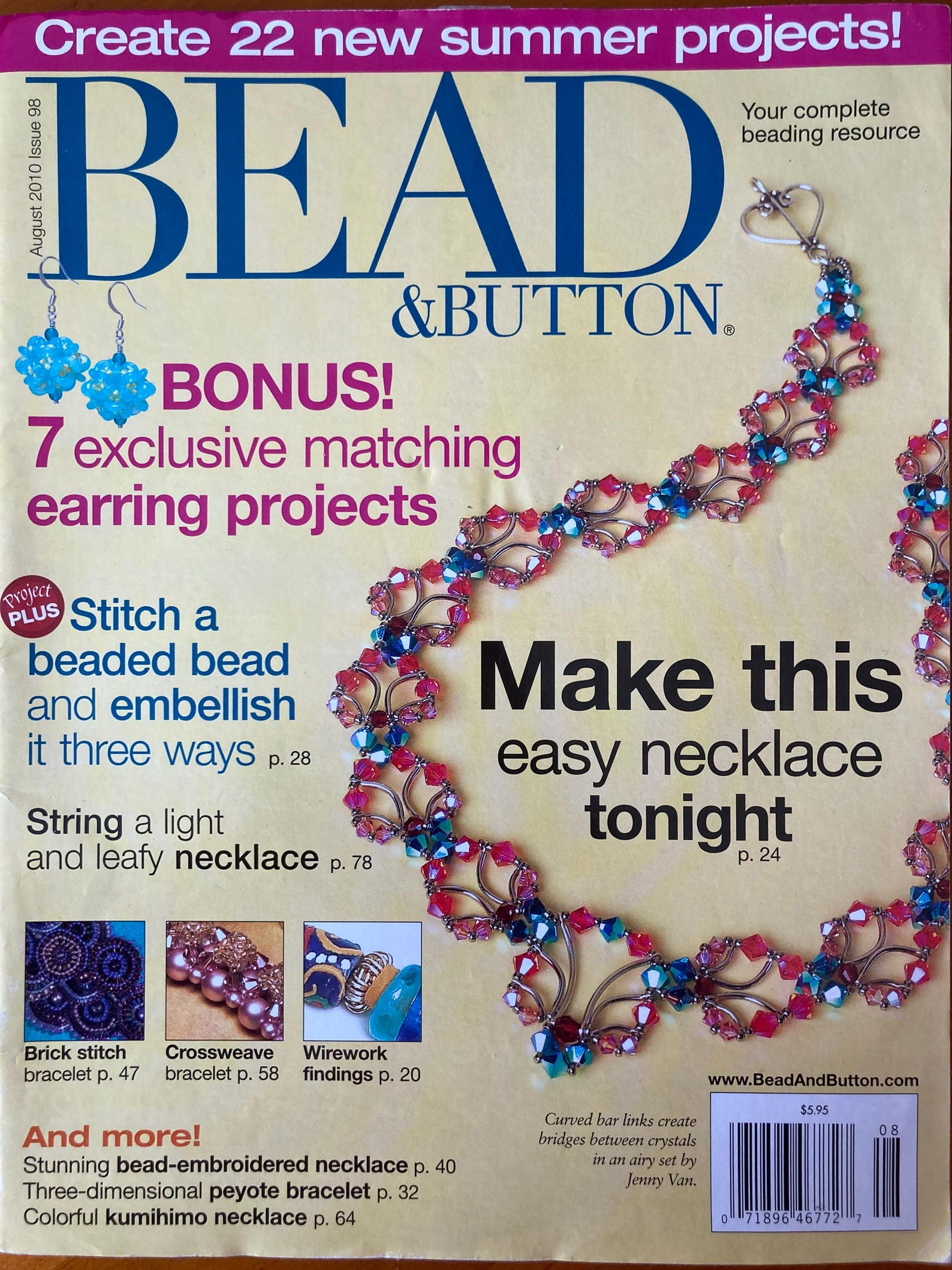 Bead & Button Magazine, Issue 98, August 2010 - Etsy