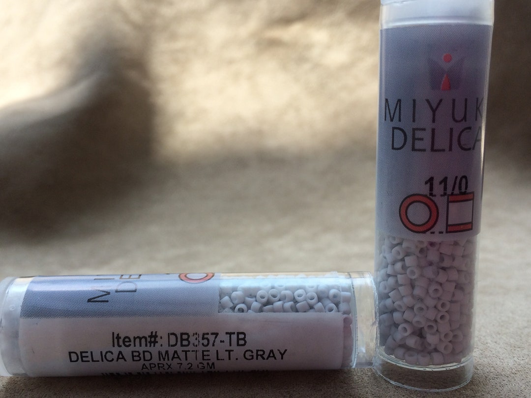 miyuki Delica 11/0, DB357, Matte Light Gray by Miyuki - Etsy
