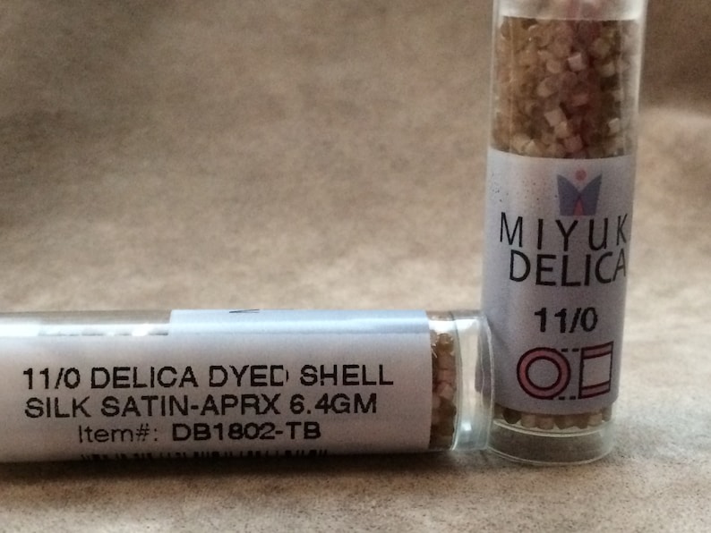 Dyed Shell Silk Satin by Miyuki Delica 110 DB1802