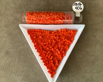 1.8mm Cube Bead, SB18-406, Opaque Orange Square Bead by Miyuki