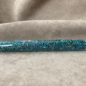 Bugle Bead, 3mm / Size #1, BGL1-9156FR, Matte Emerald AB by Miyuki