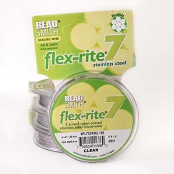 Flex-Rite 7 Strand, .018 Nylon Coated Stainless Steel Micro-Wire, 100' by The Beadsmith