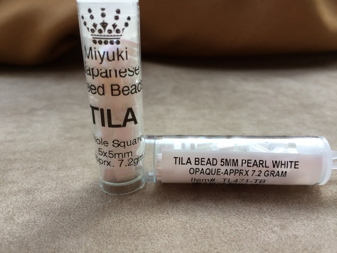 TL471, Tila Pearl White AB Opaque, by Miyuki - Etsy
