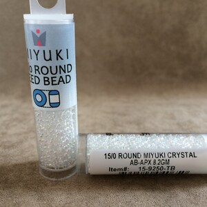 15-9250, Crystal AB, 15/0 Seed Bead by Miyuki
