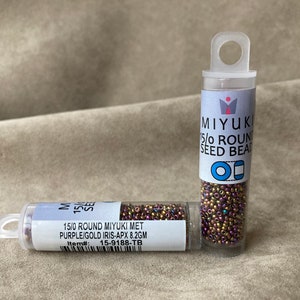 15-9188, Purple Gold Iris, 15/0 Seed Bead by Miyuki