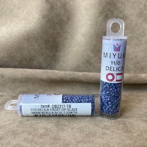 Delica 11/0, DB2317, Frosted Opaque Glazed Rainbow Nebula Blue by Miyuki