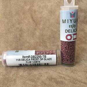 Delica 11/0, DB2295, Frost Opaque Glazed Plum by Miyuki