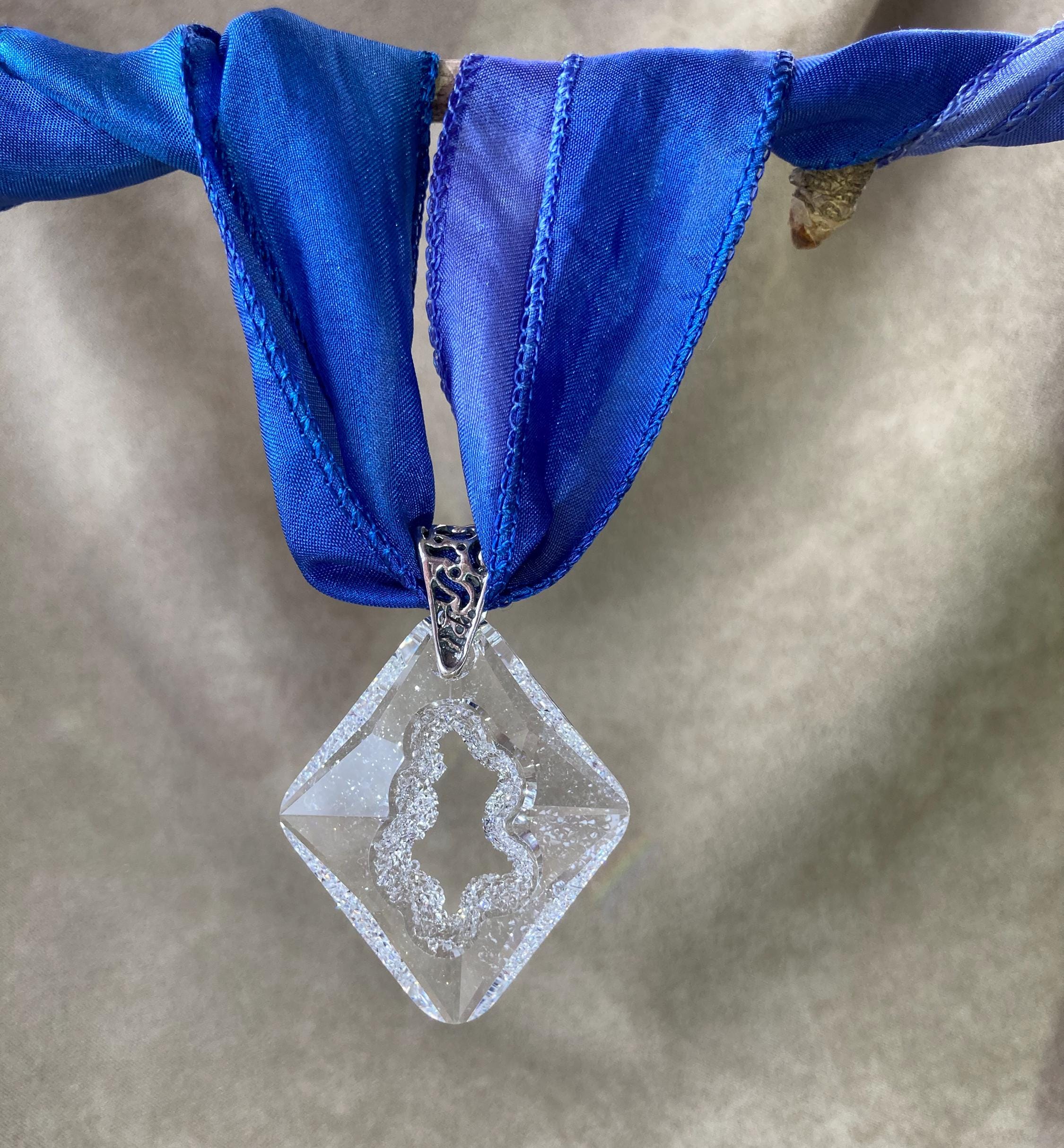 Swarovski 6926, Faceted Grow Rhombus Pendant, Crystal, 36mm
