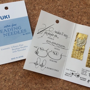 Miyuki Extra Fine Beading Needles, 6 Pack with Threader