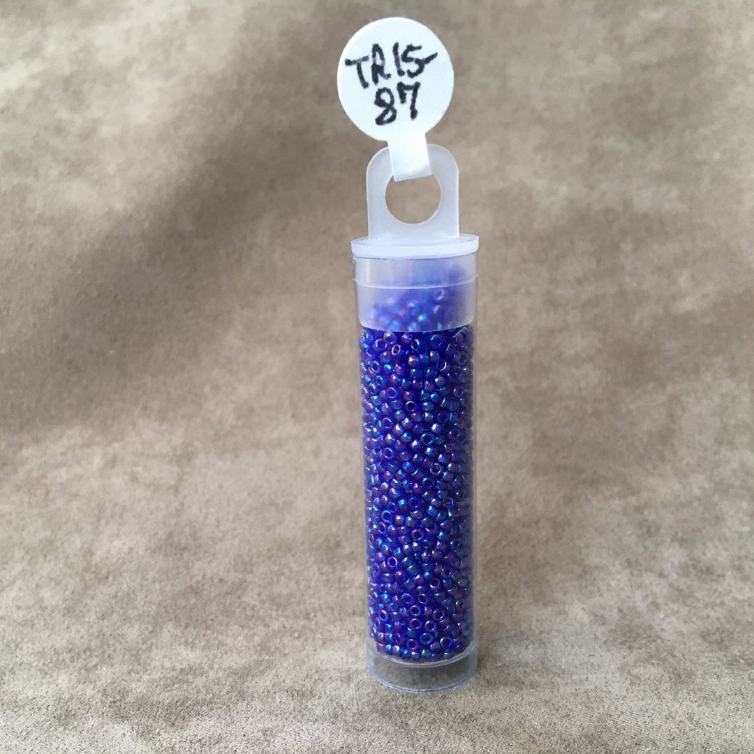 15-87 Transparent Rainbow Cobalt 15/0 Seed Bead by Toho - Etsy