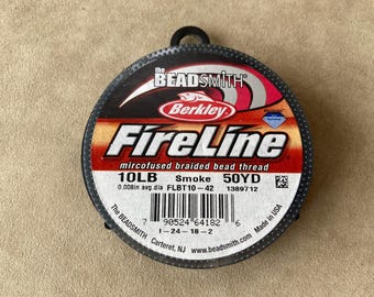 FireLine 10lb Smoke, 50 Yard Spool, Microfused Braided Bead Thread
