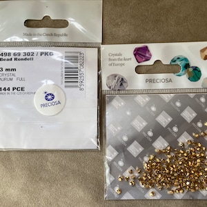 Preciosa 3mm Bicone, Crystal Aurum Full Coat, #144