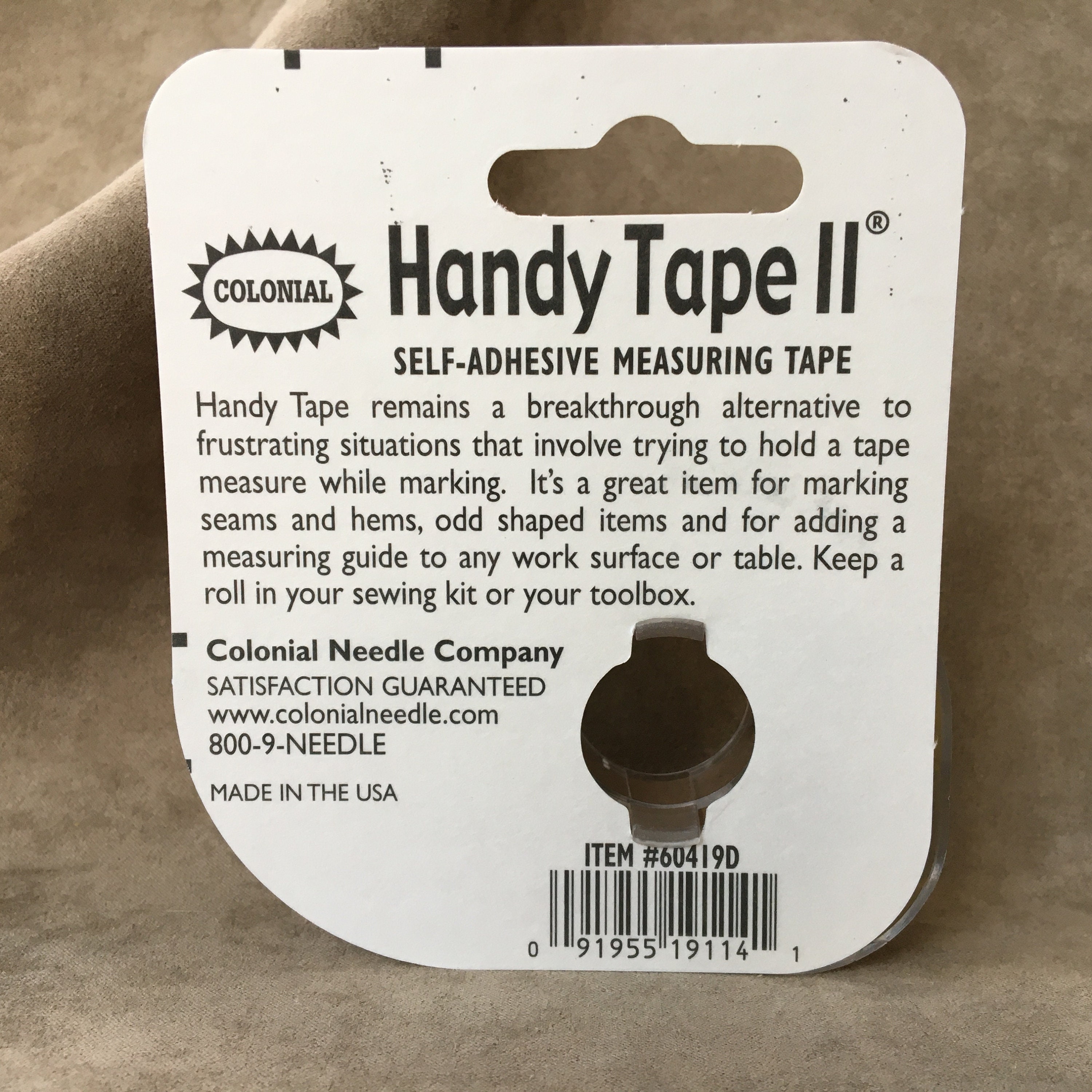 Handy Tape II Self-Adhesive Measuring Tape, 25' x 3/4 Roll, Made in USA!