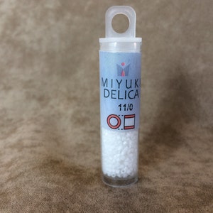 Delica 11/0, DB200, Opaque Chalk White by Miyuki