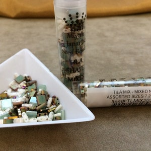 Tila Mix Mixed Nuts, TLMIX203, Miyuki 2 Hole Bead