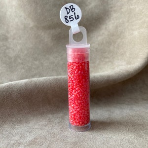 Delica 11/0, DB856, Matte Transparent Red Orange AB by Miyuki