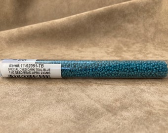 11-92051, Special Dyed Dark Teal Blue, 11/0 Seed Bead by Miyuki