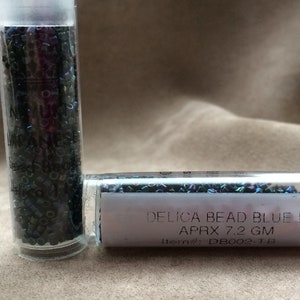 Delica 11/0, DB002, Blue Iris by Miyuki