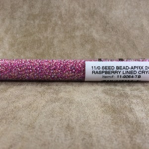 11-264, Miyuki 22g Raspberry Lined Crystal AB 11-264, Miyuki 22g Raspberry Lined Crystal AB