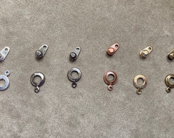 Ball & Socket Clasp, 5 Sets, 8mm, 6 Finishes