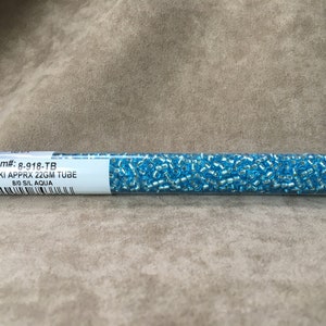 8-918, Silver Lined Aqua, 8/0 Seed Bead by Miyuki