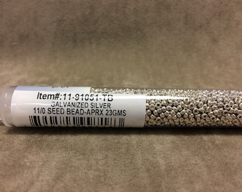 11-91051, Galvanized Silver, 11/0 Seed Bead by Miyuki