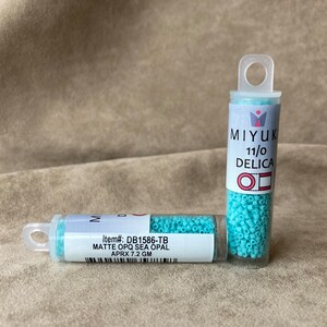 Delica 11/0, DB1586, Matte Opaque Sea Opal by Miyuki