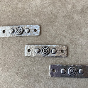 Spiral & Rivets Link, Antique Pewter, 11x39mm, TierraCast