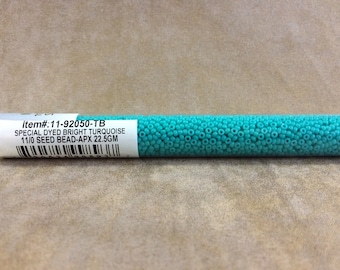 11-92050, Special Dyed Bright Turquoise, 11/0 Seed Bead by Miyuki