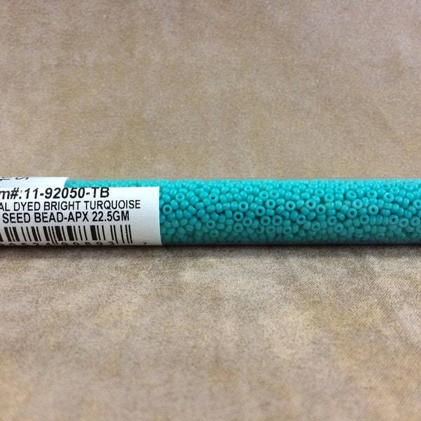 11-92050, Special Dyed Bright Turquoise, 11/0 Seed Bead by Miyuki