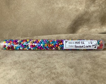 8-MIX-OL, Opaque Luster Mix, 8/0 Japanese Multicolor Seed Bead Mix