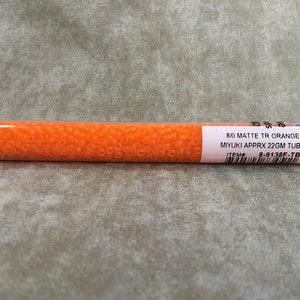 8-9138F, Matte Transparent Orange, 8/0 Seed Bead by Miyuki