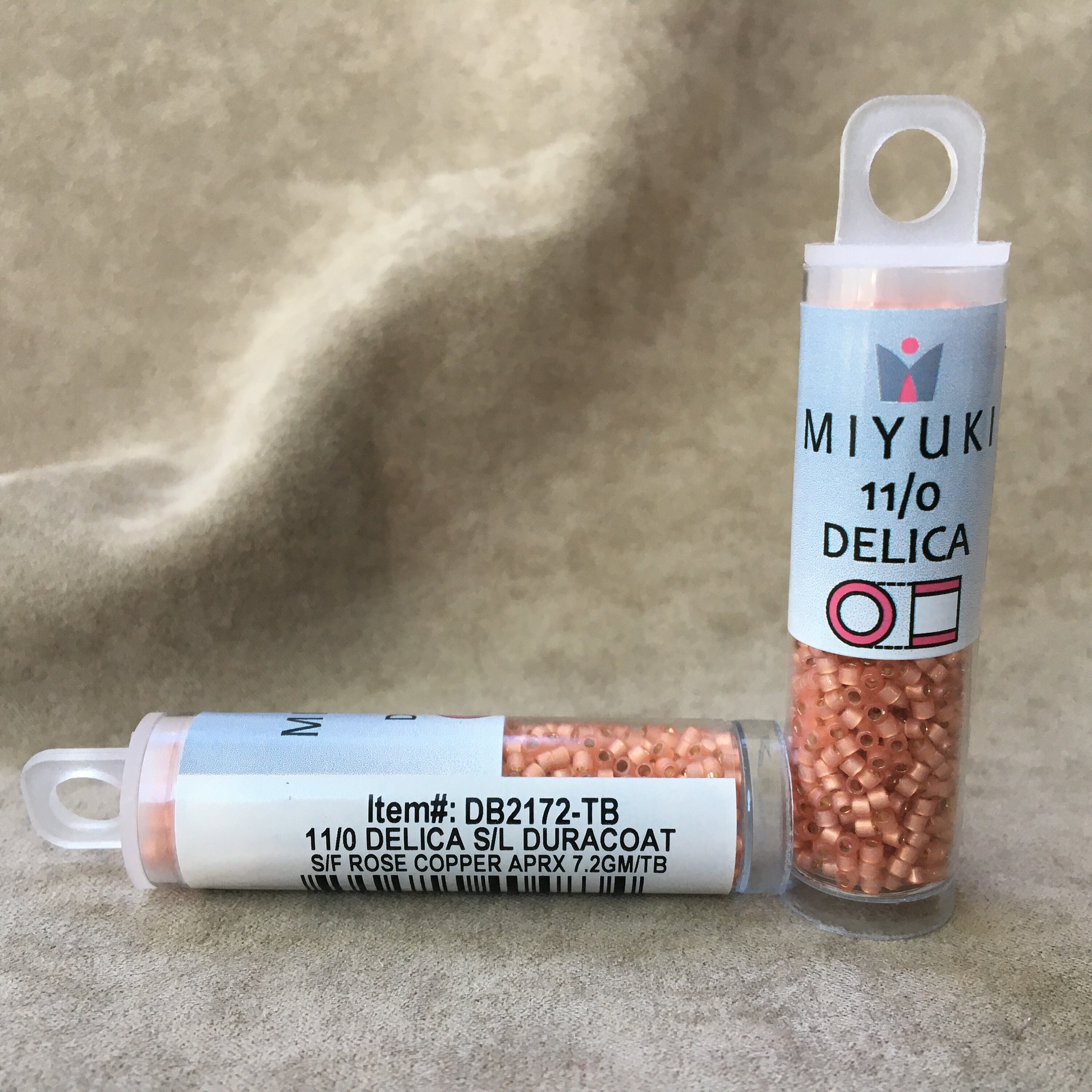 Delica 11/0, D2172, S/L Duracoat S/F Rose Copper by Miyuki