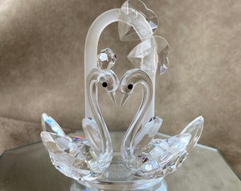 Crystal Swans in Love by Preciosa, 2.5" tall