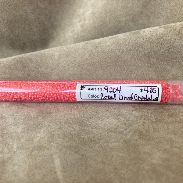 11-9204, Coral Lined Crystal, 11/0 Seed Bead by Miyuki