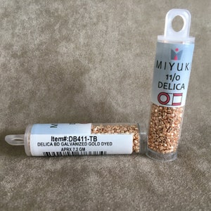 Delica 11/0, DB411, Galvanized Gold Dyed by Miyuki