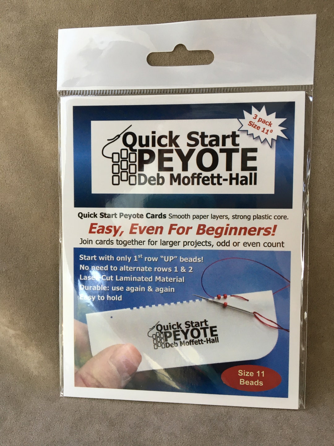 Quick Start Peyote Cards 3-pack / Size 11 Delica AND Seed Beads, by Deb ...