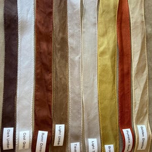 Silk Ribbon / Necklace Fiber, EARTHTONES, 40-42&quot; long with Finished Edges
