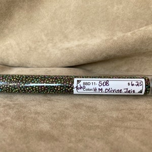 11-508, Higher Metallic Olivine Iris, 11/0 Seed Bead by Toho