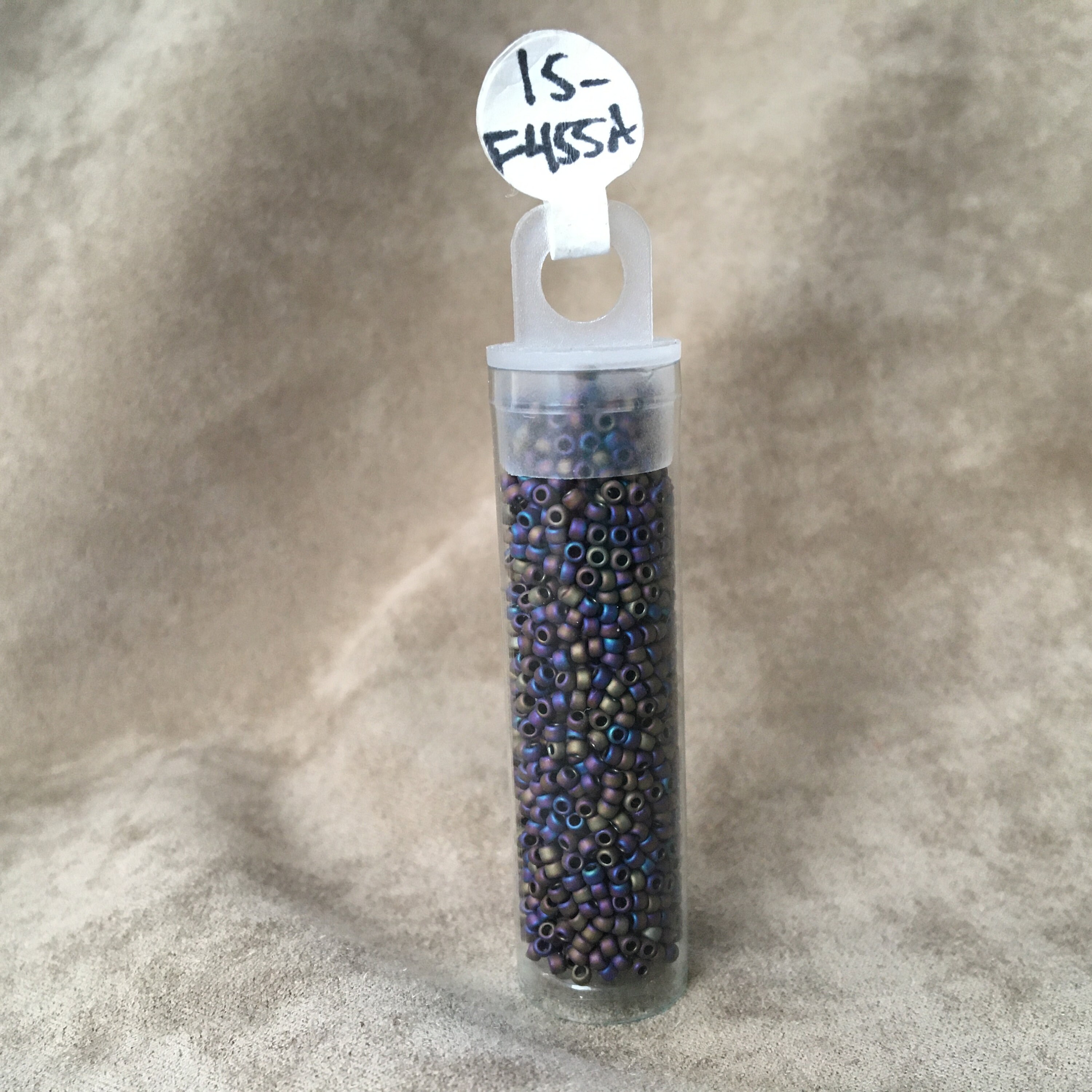 Miyuki Seed Beads Size 15/0 Matte Opaque Multi Iris Tube 8.2g 