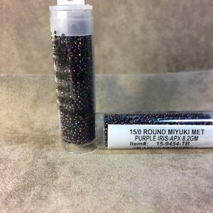 15-9454, Metallic Purple Iris, 15/0 Seed Bead by Miyuki