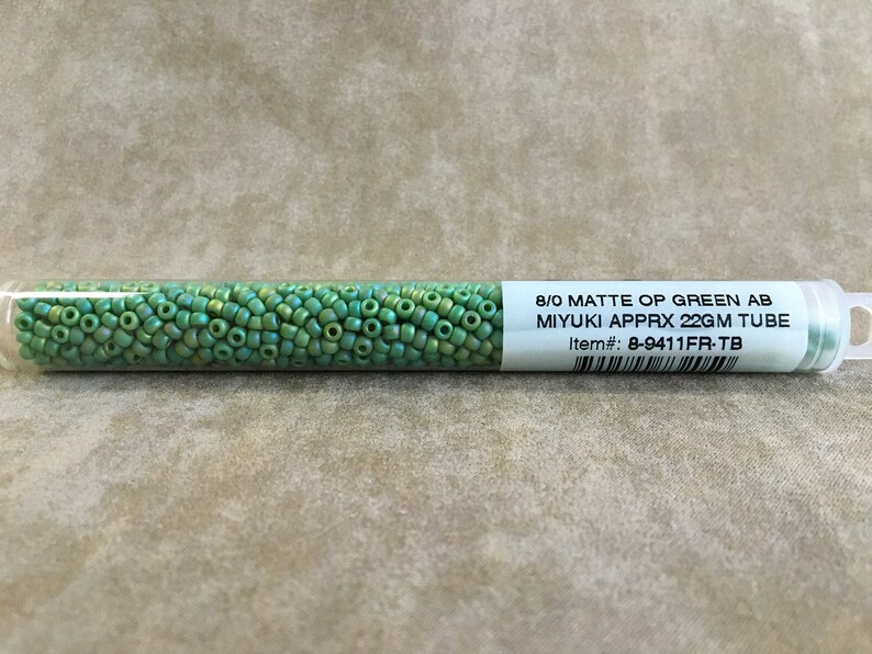 8-9411FR Matte Opaque Green AB 80 Seed Bead by Miyuki