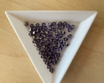 Swarovski 4mm Bicone, Tanzanite Satin, package of 72