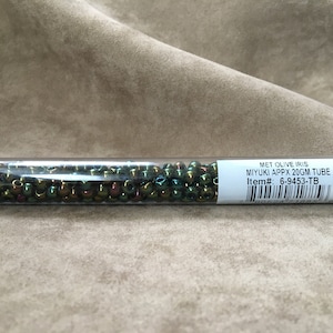 6-9453, Metallic Olive Iris, 6/0 Seed Bead by Miyuki