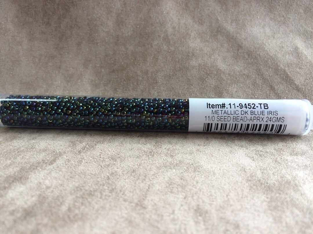 11-9452, Metallic Dark Blue Iris, 11/0 Seed Bead by Miyuki - Etsy