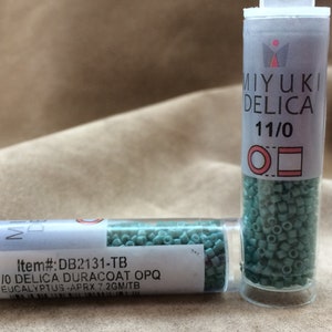 Delica 11/0, DB2131, Duracoat Opaque Eucalyptus by Miyuki