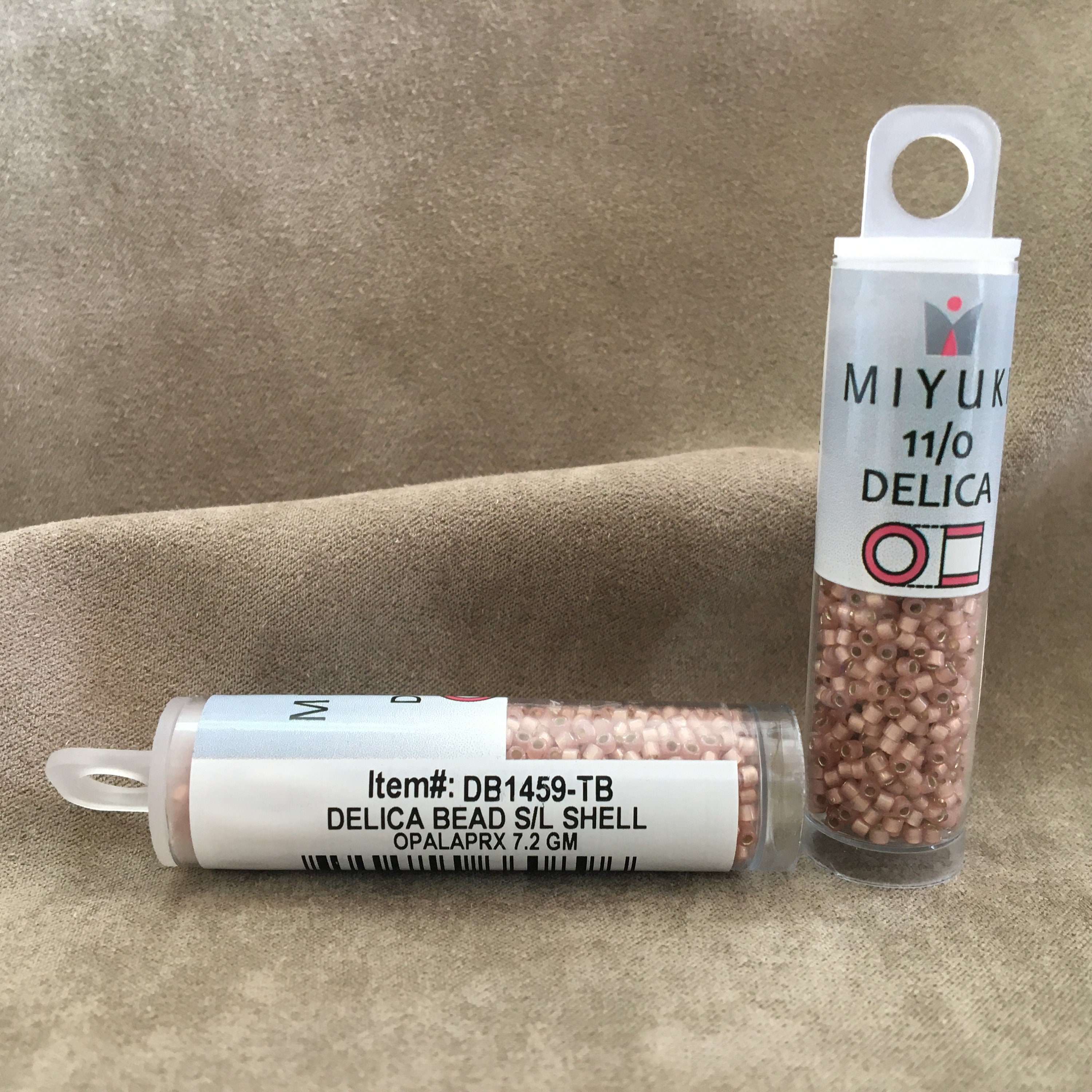 Miyuki Delica Seed Bead 11/0 Silver Lined Burly Wood 2-inch Tube DB1459