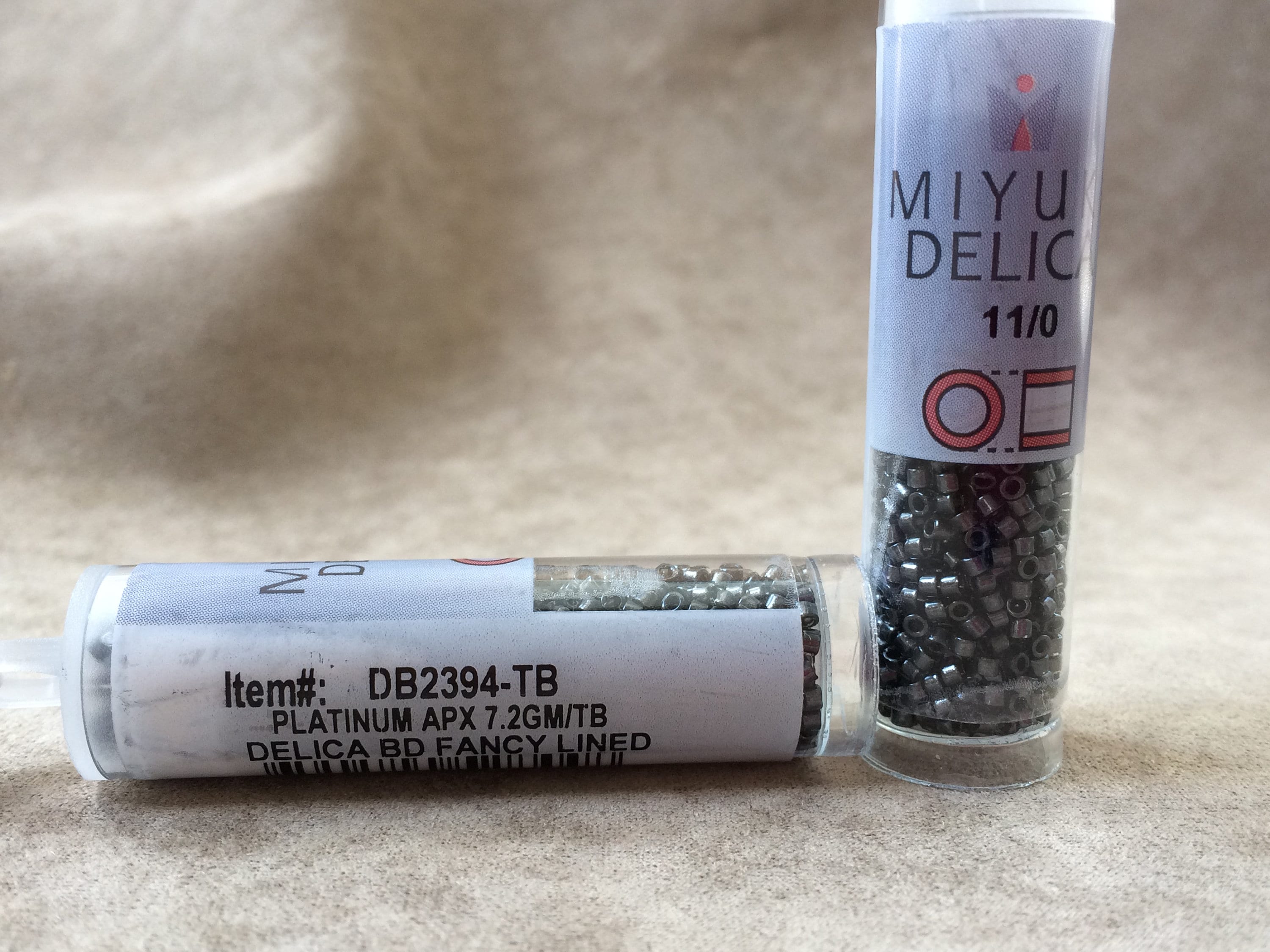 Delica 11/0, DB2394, Fancy Lined Platinum by Miyuki - Etsy